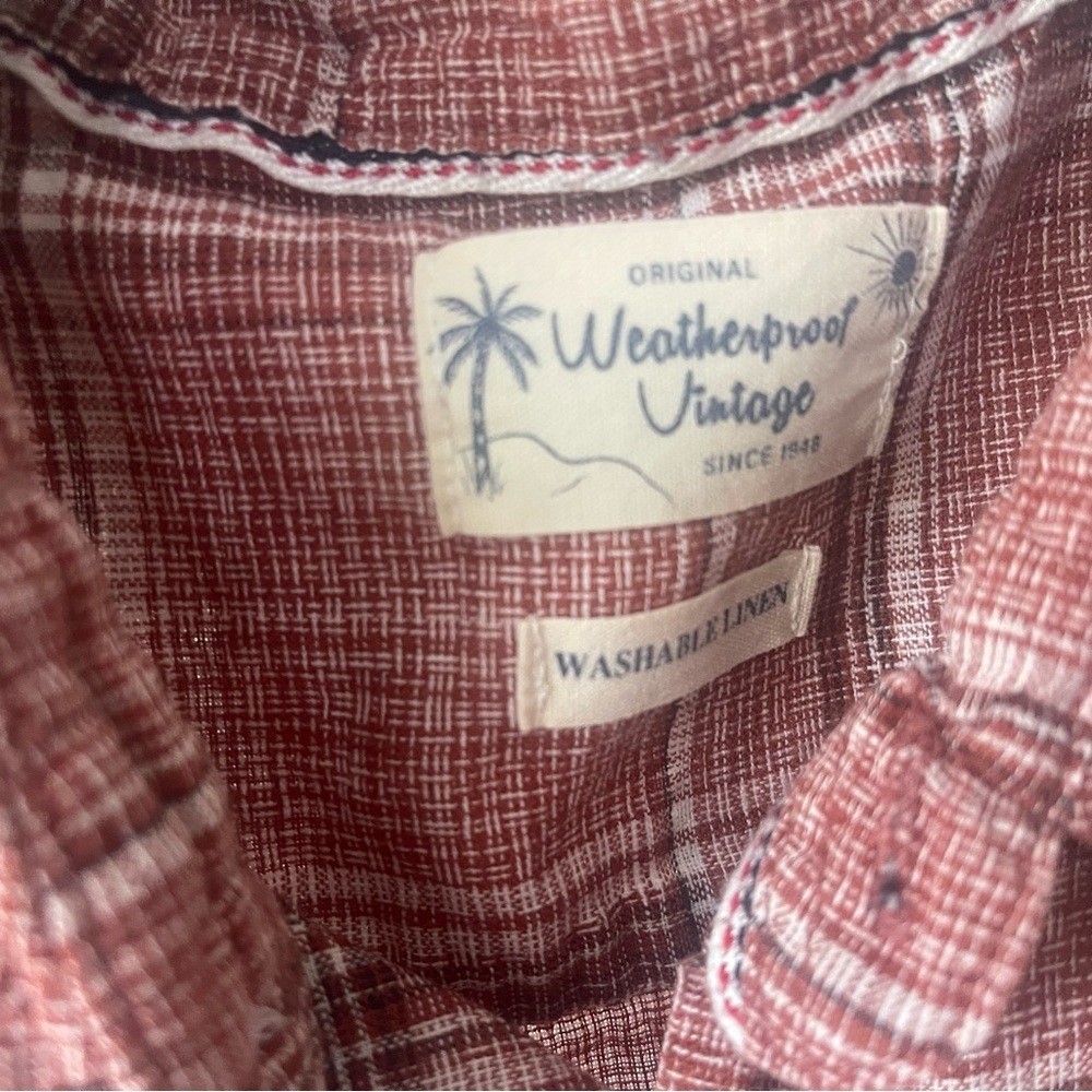 Weatherproof Vintage set of 2 Men’s Washable Linen SS Button Down Shirts, XL - Picture 13 of 14